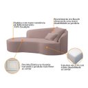 Ver imagem 4 de Divã Recamier Curvo Sala de Estar Recepção Inglaterra 150cm Lado Esquerdo Bouclé