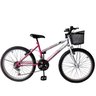 Bicicleta Aro 24 Feminina 18 Marchas Freio V-Brake DEPEDAL DAL-007 VIOLETA - 1