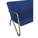 Ver imagem 2 de Namoradeira Decorativa Bela Suede Azul Marinho Braço Cromado