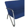 Namoradeira Decorativa Bela Suede Azul Marinho Braço Cromado - 2
