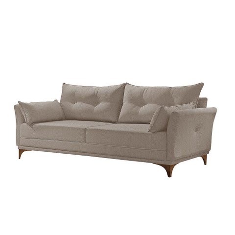 Sofá 3 Lugares Living Linho M-97 Martins Bege