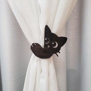Prendedor/abraçadeira de Cortina "gatinho" Espaço 3d (kit com 2 Unidades)