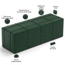 Ver imagem 6 de Kit Cabeceira Cama Box Queen 160cm com Calçadeira Roma W01 Couríssimo Verde - Lyam