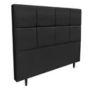 Ver imagem 1 de Cabeceira Roma para Cama Box Solteiro 90 cm Corino Preto - D’Rossi