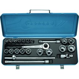 Jogo de Soquete Sextavado 1/2" - 3/8" a 1.1/4" Gedore 23 Peças 015502 19TPZ - 1