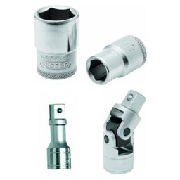 Jogo de Soquete Sextavado 1/2" - 3/8" a 1.1/4" Gedore 23 Peças 015502 19TPZ - 2