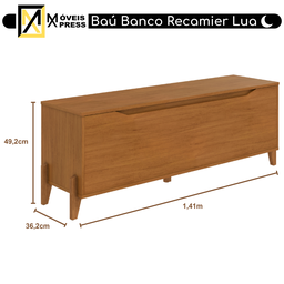 Baú Recamier Cama Box Casal Quarto Multifuncional Guarda Volumes Multiuso Montessoriano Brinquedos P - 3