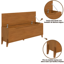 Baú Recamier Cama Box Casal Quarto Multifuncional Guarda Volumes Multiuso Montessoriano Brinquedos P - 8