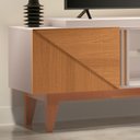 Ver imagem 3 de Rack Bancada Hills 1.6 para Escritório/ Sala de Estar Off White/ Cinamomo- Bela Móveis