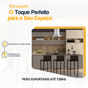 Ver imagem 3 de Kit 3 Bancos Quadrado Junco Argila para Bancada Alta Cozinha Área Gourmet Bistrô Piscina Bar