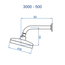 Chuveiro Articulado de Parede Fani Mix Champagne 3000 Ch500 - 2
