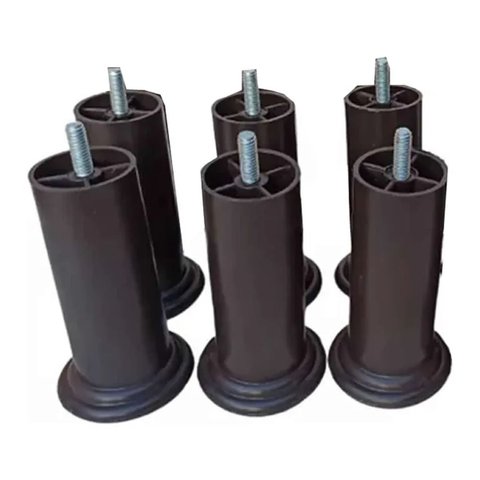 6 Pés Cama Box e Cabeceira Universal Castor Gazin Ortobom 12cm