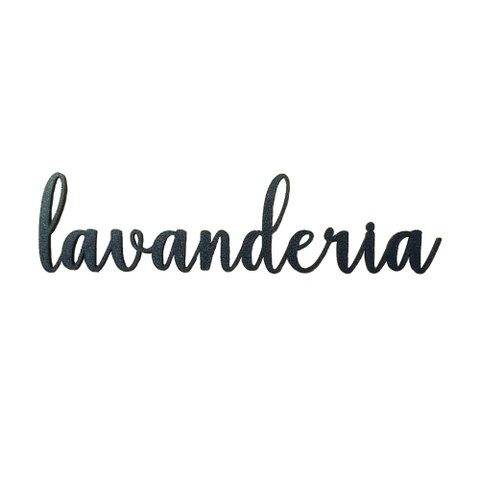 Lavanderia - Adorno De Parede, Quadro, Decoração, Lettering - Toque 3D:Preto