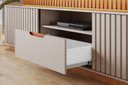 Ver imagem 3 de Home Atena Ideal para Tv até 85'' com Led e Portas de Correr Ripadas:off / Cinamomo