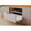 Ver imagem 3 de Home Atena Ideal para Tv até 85'' com Led e Portas de Correr Ripadas:off / Cinamomo