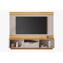 Ver imagem 5 de Home Atena Ideal para Tv até 85'' com Led e Portas de Correr Ripadas:off / Cinamomo