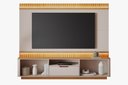 Ver imagem 5 de Home Atena Ideal para Tv até 85'' com Led e Portas de Correr Ripadas:off / Cinamomo