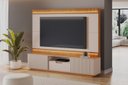 Ver imagem 1 de Home Atena Ideal para Tv até 85'' com Led e Portas de Correr Ripadas:off / Cinamomo