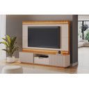 Ver imagem 1 de Home Atena Ideal para Tv até 85'' com Led e Portas de Correr Ripadas:off / Cinamomo
