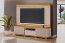 Ver imagem 2 de Home Atena Ideal para Tv até 85'' com Led e Portas de Correr Ripadas:off / Cinamomo