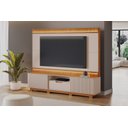 Ver imagem 2 de Home Atena Ideal para Tv até 85'' com Led e Portas de Correr Ripadas:off / Cinamomo
