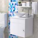 Ver imagem 2 de Gabinete Para Banheiro com Cuba e Espelho Suspenso