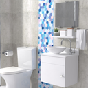 Ver imagem 1 de Gabinete Para Banheiro com Cuba e Espelho Suspenso