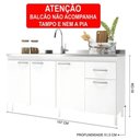 Ver imagem 3 de Balcão Indekes para Pia 4 Portas 1 Gavetas 6115.10