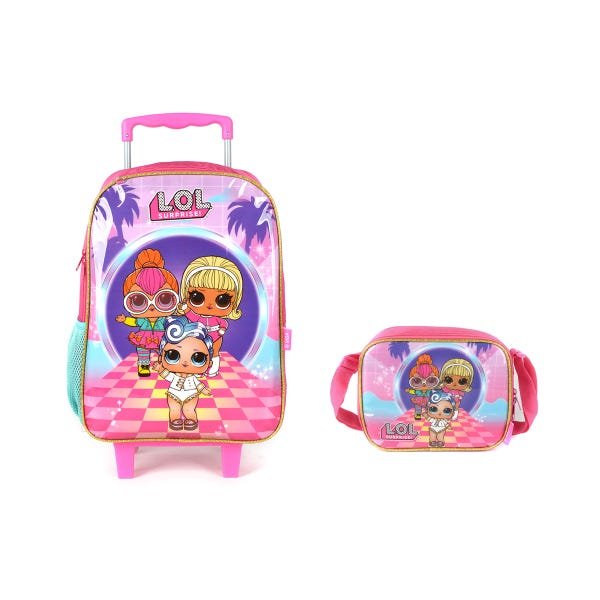 Mochila De Carrinho E Lancheira Kit Infantil Da Lol Surprise - 1