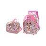 Mochila Carrinho C Alça+ Lancheira Lol Surprise Rosa Glitter - 1