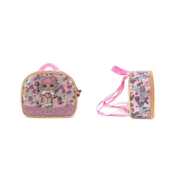 Mochila Carrinho C Alça+ Lancheira Lol Surprise Rosa Glitter - 3