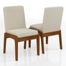 Kit 2 Cadeiras Estofadas Fuji Mdf Freijó/bouclé Off White - M.a Freijó/bouclé Off White - 3