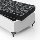 Ver imagem 5 de Cama Box Solteiro + Colchão Espuma D20 - 51x88x188cm - e-Shop Casa - Couro Branco