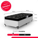 Ver imagem 4 de Cama Box Solteiro + Colchão Espuma D20 - 51x88x188cm - E-shop Casa - Couro Branco