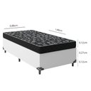 Ver imagem 3 de Cama Box Solteiro + Colchão Espuma D20 - 51x88x188cm - e-Shop Casa - Couro Branco