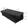 Cama Box Solteiro + Colchão Espuma D20 - 51x88x188cm - e-Shop Casa - Couro Preto - 3
