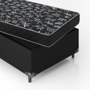 Ver imagem 5 de Cama Box Solteiro + Colchão Espuma D20 - 51x88x188cm - e-Shop Casa - Couro Preto
