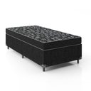 Ver imagem 1 de Cama Box Solteiro + Colchão Espuma D20 - 51x88x188cm - e-Shop Casa - Suede Preto