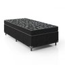 Cama Box Solteiro + Colchão Espuma D20 - 51x88x188cm - e-Shop Casa - Suede Preto - 1
