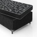 Ver imagem 5 de Cama Box Solteiro + Colchão Espuma D20 - 51x88x188cm - e-Shop Casa - Suede Preto
