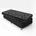 Ver imagem 4 de Cama Box Solteiro + Colchão Espuma D20 - 51x88x188cm - e-Shop Casa - Suede Preto