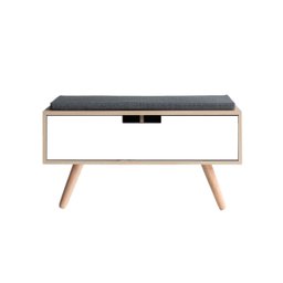 Sapateira Banco com Estofado Branca - 1