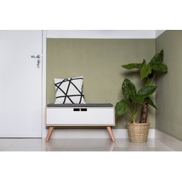 Sapateira Banco com Estofado Branca - 3