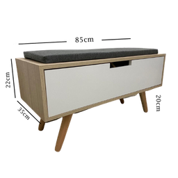 Sapateira Banco com Estofado Branca - 5