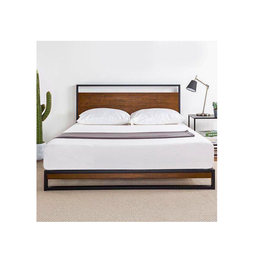 Cabeceira de Cama Mdf Cb-04 Preto Fosco Madeira Escura - 2 Cabeceira de Cama Mdf Cb-04 Preto Fosco Madeira Escura - 2
