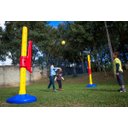 Ver imagem 3 de Kit Vôlei Portátil com Rede Ajustável de Plástico para Quadra e Praia Freso