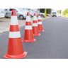 Cone de Sinalização PVC 75 cm Laranja e Branco Grande Plastcor - 3
