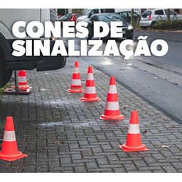 Cone de Sinalização PVC 75 cm Laranja e Branco Grande Plastcor - 4