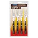 Ver imagem 2 de Conjunto de Garfos Jumbo para Churrasco em Aço Inox com Cabo Castanho Polywood 4 Peças