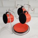 Ver imagem 4 de Suporte Aramado Cromado Porta 6 Xícaras e Pires Organizador Bancada Schmitt